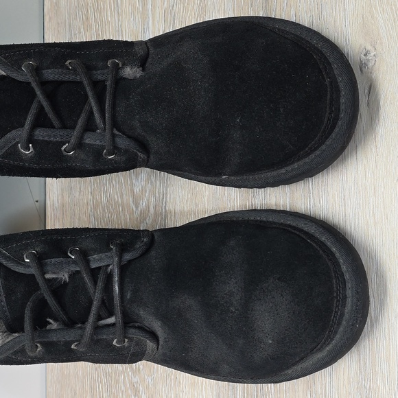 UGG Mens Neumel Classic Suede Lace-Up Ankle Chukka Boot Black Size 11 - Picture 6 of 12